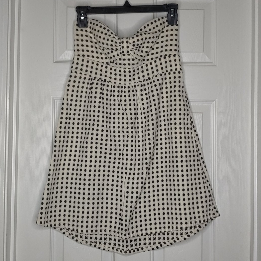 Roxy Black and White Polka Dot Swim Coverup
